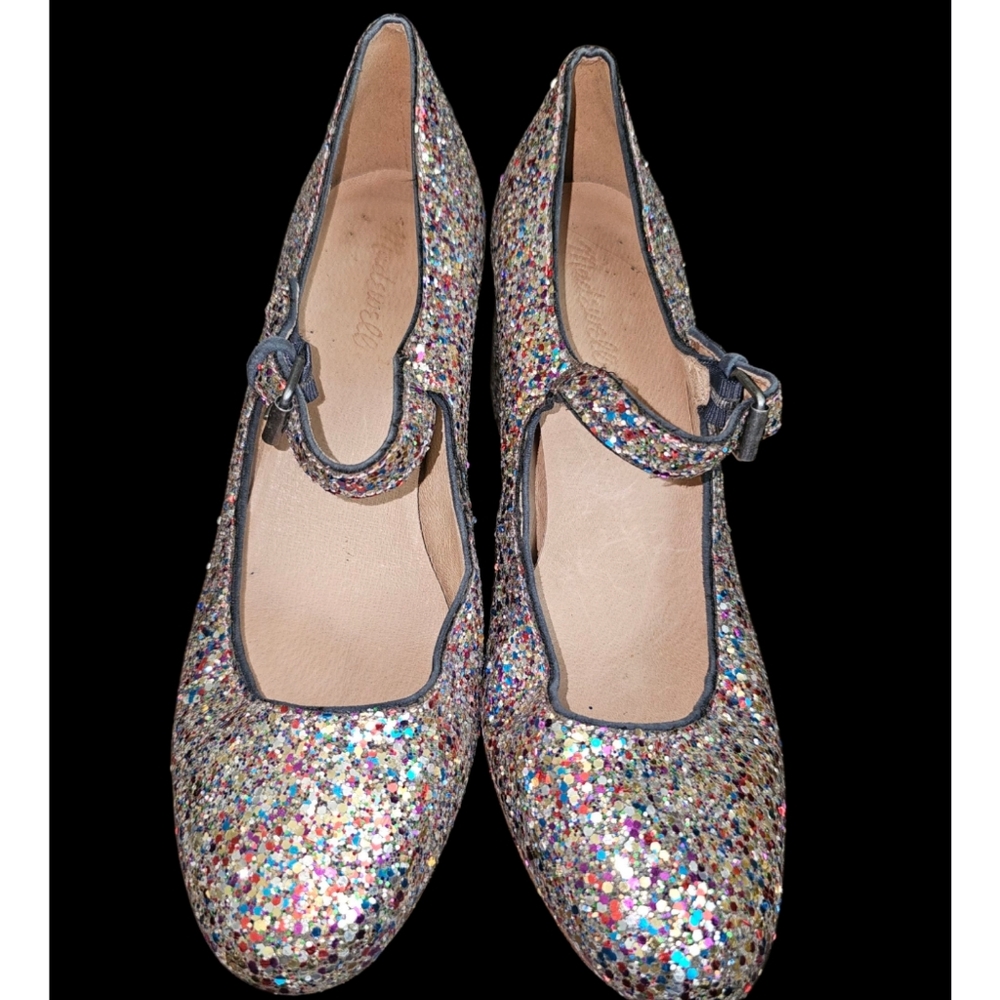 💖🔽Madewell Elegant Glitter Mary Jane Heels - Picture 6 of 9